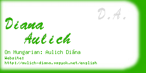 diana aulich business card